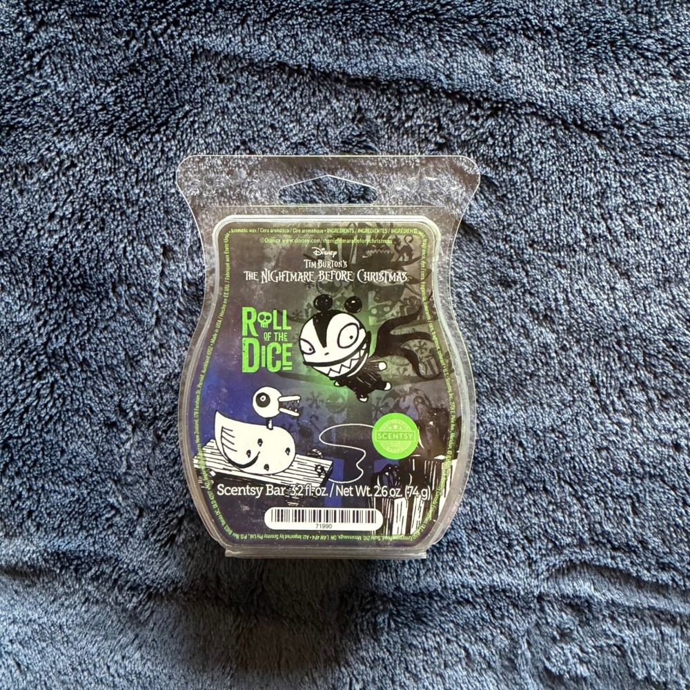 Scentsy Disney Nightmare Before Christmas Roll of the Dice Wax Bar NEW - B0344